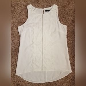 White House Black Market Tunic Tank Top Lace Detail Size XS